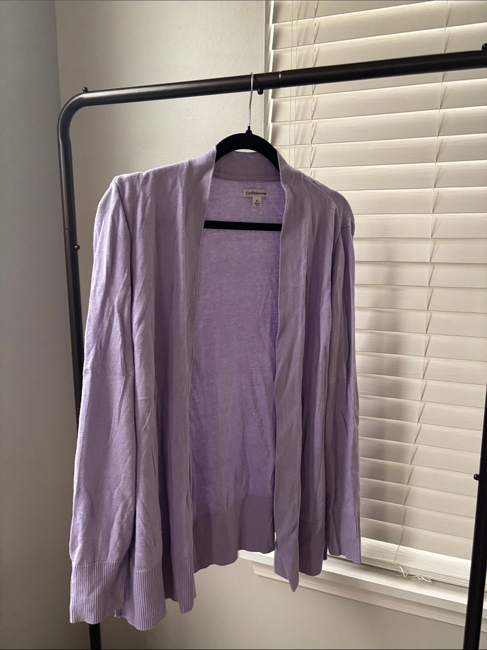 croft & barrow Lavender Open-Front Women’s Cardigan
